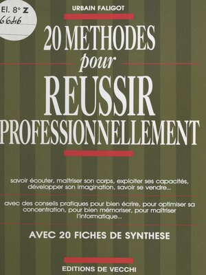 cover image of 20 méthodes pour réussir professionnellement